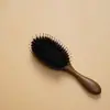 Peine de cojín tallado de sándalo dorado, peine grande ovalado con airbag de silicona, peine de bambú de alta calidad con dientes de madera, para el cuidado del cabello