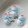 Muñeco de Nieve Navideño Escarchado DIY Pegatinas para Fundas de Teléfono Clips para el Cabello Gomas para el Cabello Llaveros Pendientes Zapatillas Accesorios