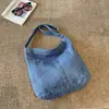 Bolsa de Inverno em Jeans Simples Preguiçosa Retrô 2026 Nova Leve Versátil Textura Casual Bolsa de Ombro para Mulheres