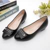 Sapatos de Salto Anabela de Couro Macio para Primavera e Outono para Mulheres, Sapatos Versáteis para o Trabalho, Mocassins Planos de Solado Macio, Sapatos Casuais com Strass, Versáteis