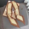 Bufanda de Seda Diagonal Estilo Nuevo Otoño 2026 Versión Coreana Estampada Versátil Bufanda para Cuello Correa para Bolso Diadema Larga para Mujeres