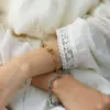 Nuevo Pulsera de Cadena Trenzada con Espinas de Hip Hop Transfronteriza Europea y Americana Acero de Titanio Estilo Frío Estilo de Pareja Joyería de Mano