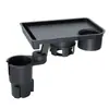 Portavasos Multifuncional para Coche con Bandeja Giratoria 360 grados Estante de Almacenamiento para Comida Portavasos para Teléfono