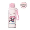 Taza térmica Sanrio My Melody para niños y niñas, especial para uso escolar, vaso con pajilla de doble sorbo, botella de agua portátil