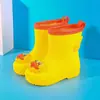 Botas de Lluvia para Niños Guardería Bebé Nuevas para Niñas Antideslizantes Impermeables Botas de Lluvia Cinturón Zapatos de Agua para Niños Caricatura Tubo Alto