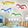 Lâmpada de nota musical do jardim de infância lâmpada de sala de aula LED lâmpada de teto para crianças lâmpada de sala de dança macaron criativo lâmpada de modelagem