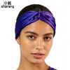 Fio elástico de simulação novo estilo cor sólida faixa de cabelo elástica cruzada versátil adereço de cabeça francês faixa de cabelo para lavar o rosto atacado disponível