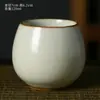 Taza Cónica Ruyao Taza de Té Taza Personal Cerámica Taza de Cata Taza de Maestro Esmalte Agrietado Ruyao Taza Cuadrada y Redonda