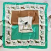 Cor doce da moda padrão de impressão de linha de cavalo proteção solar de primavera e outono novo lenço da moda