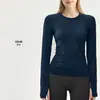 Roupas de Fitness Yoga Outono Sem Costura Apertadas Respiráveis Top de Yoga Esportivo Pilates Roupa Esportiva Feminina Fitness Outono