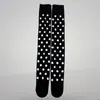 Calcetines de Punto de Lunares por Encima de la Rodilla de Temporada Primavera-Otoño del Fabricante, Calcetines Largos Estampados de Moda y Versátiles al por Mayor