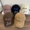Gorra de Béisbol Bordada con Letras Rasgadas Estilo Americano Nueva para Primavera y Otoño Unisex Visera Solar Marca de Moda Callejera Personalizada Gorra de Pico de Pato