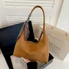 Bolso de Terciopelo Gamuzado para Mujer 2026 Nuevo Estilo Tendencia Otoño Retro Milanés Bolso Tote para el Trabajo Bolso de Hombro de Gran Capacidad