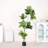Árbol de Dinero Artificial de Alta Calidad, Árbol de la Felicidad, Árbol de Caucho para Decoración de Suelo en Interiores de Sala de Estar, Plantas Artificiales Verdes para Paisajismo de Hoteles