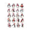100 Piezas Pegatinas Decorativas Navideñas de Pingüinos para Galletas, Frascos de Dulces, Bolsas de Regalo para Hornear, Etiquetas Selladoras para Empaques