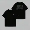 T-Shirt Europeia Transfronteiriça TamanhoXm para Casal S.Coups X Mingyu Concerto Mesma Estampa de Letras T-Shirt de Fã Kpo