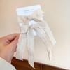 Pinza para el cabello con lazo de cinta dulce, clip para flequillo lateral, pinza sencilla de pico de pato, adorno para la cabeza, popular francés, pinza para el cabello sencilla