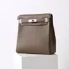 Bolsa Togo de Couro Bovino de Primeira Camada Nova Moda Retrô Mochila Versátil de Couro Genuíno para Mulheres