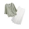 Traje de roupa feminina plus size verão Novo top solto de gola quadrada com saia emagrecedora para menina cheinha 2802