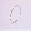 Pulseira de Aço Titânio, Item Quente de Vendas Transfronteiriças, Não Desbota, Pulseira Céu Estrelado para Mulheres, Estilo Europeu e Americano, Pulseira Aberta de Aço Inoxidável Cravejada com Diamantes Redondos