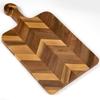 Fábrica de origem tábua de corte vertical personalizada madeira de acácia emendada padrão telômero xadrez quadrado vintage tábua de corte para casa