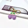 Chaveiro Pingente de Cereja Criativo Popular Transfronteiriço Ornamento para Chaveiro de Carro Argila Strass Acessório de Bolsa