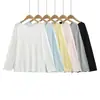 681-26 Verano Chica Caliente Nudo Espalda Descubierta Holgado Holgado Tencel Protección Solar Cubierta Estilo Perezoso Manga Larga Suéter Camiseta