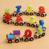 Tren Digital Magnético de Ensamblaje Coche Deslizante de Arrastre Coche de Madera Madera de Haya Juguetes Educativos para Niños