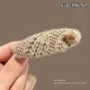Pinza para el Cabello Melaleuca Otoño e Invierno para Mujer Lazo Estampado Leopardo Exquisita Pinza BB Accesorios para el Cabello Nuevo Estilo 2026 Pinza de Pato de Punto Versátil