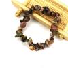 Cristal Natural Grava Colorida Irregular DIY Hecho a Mano Elástico Pulsera de Cuentas Cadena Simple para Mujer