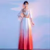 Novo Vestido de Veludo para Performance Coral Feminino, Vestido Longo para Adultos, Estudantes, Meia-Idade e Idosos, Vestido de Performance para Recitação em Competição