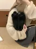 Zapatos de mujer grises tipo slip-on con forro de polar y moño interior elevador de altura, zapatos cálidos de algodón, zapatos con forro de pelo para uso exterior