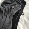 Chamarra Casual Deportiva Simple de Canalé Estilo Americano con Cierre para Mujer, Cárdigan con Capucha de Manga Larga para Primavera y Otoño, Top Versátil Adelgazante