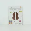Venta al por mayor estilo INS comercio electrónico transfronterizo 16 pulgadas Exquisitamente empaquetado digital empaque individual de tarjeta de papel globos de papel de aluminio, versión delgada americana