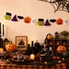 Banner de calabaza de Halloween, fantasma, bruja, murciélago, Frankenstein, banner de fiesta de Halloween, decoración de pared de fondo