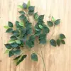 Hojas de Árbol de Simulación Hojas de Alcanfor Tacto de Mano Hojas de Árbol de Alcanfor Recubiertas de Pegamento Ramas Hojas de Alcanfor Verdes Ramas Falsas Hojas Decoración de Ingeniería Hojas de Árbol