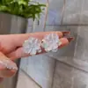 Brincos florais frescos estilo floresta para mulheres, estilo férias na praia primavera/verão, moda dopamina, brincos de tarraxa elegantes e bonitos