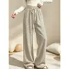 Shaoxing - 2026 Pantalones Casuales para Mujer DeRong 270g Pantalones Sencillos Bolsillo Doble Serie de Pantalones de Rayas Verticales Finas Teñidos en Hilo