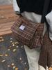 Bolso Trendy de Hombro Estilo Coreano 2026 Invierno Nuevo Color Bloqueado Cuadros Bolsa Cuadrada Pequeña para el Trabajo y los Viajes Bolso de Hombro para Mujer