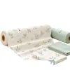 Colcha fina de verão colcha de ar condicionado usa tecido escovado estampado Padrão floral Brisa de menta Vendido por metro Desenvolvido de acordo com a amostra