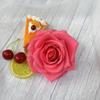 Fábrica de origen tela de molienda cabeza de flor de rosa decoración de pared de flores para camino de boda centro comercial ambiente festivo cabeza de flor artificial venta al por mayor