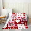 Manta del Día de San Valentín Manta de Franela Amor Decoración del Hogar Amor Romántico Adecuada para Pareja Árbol de Amor Cálido Manta de Cama