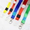 Conjunto de cordão colorido para crachá de peito Fivela Clipe de pressão Tipo de gancho de ferro Conjunto de crachá de peito Tira de cordão Corda Cordão multicolorido