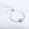 Collar para Mujer, Estilo Celebridad de Internet Europeo y Americano, Conjunto de Accesorios Giratorio de Flor de Girasol con Circonita Transfronterizo, Cadena para Clavícula Giratoria de 360 Grados