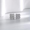 Yincheng Processa e Personaliza Brincos de Trevo de Quatro Folhas em Prata S925 para Mulheres, Brincos de Diamante de Luxo Acessível, Venda Direta da Fábrica de Joias de Prata Meilong