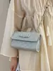 Bolso de Mano Cuadrado Pequeño Acolchado de Moda de Verano 2026 Yuezhi, Bolso de Hombro y Cruzado Versátil y Elegante