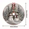 Saia de Árvore de Natal Transfronteiriça Novo Desenho Homem de Gengibre Impressão Digital Decorações de Natal Saia de Árvore Criativa Atacado