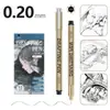 Estuche de Pluma Aguja Goueline Arte Animación Dibujo a Mano Alzada Bolígrafo de Boceto Bolígrafo de Boceto Impermeable para Estudiantes Individual