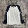 Comércio Exterior Novo Masculino e Feminino Streetwear Americano Hip-Hop Cort Estampado Marca de Moda Bonito Gola Redonda Manga Longa Camiseta Básica Outono