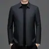 Jaqueta de Seda e Algodão Masculina Outono e Inverno para Meia-Idade e Idosos, Jaqueta Casual de Liderança, Roupa para Pai